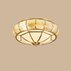 Bedroom brass glass ceiling lamp