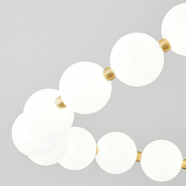 Copper Acrylic Pearl Necklace Pendant Light
