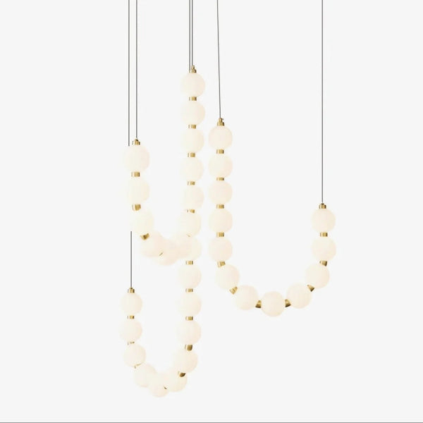 Copper Acrylic Pearl Necklace Pendant Light