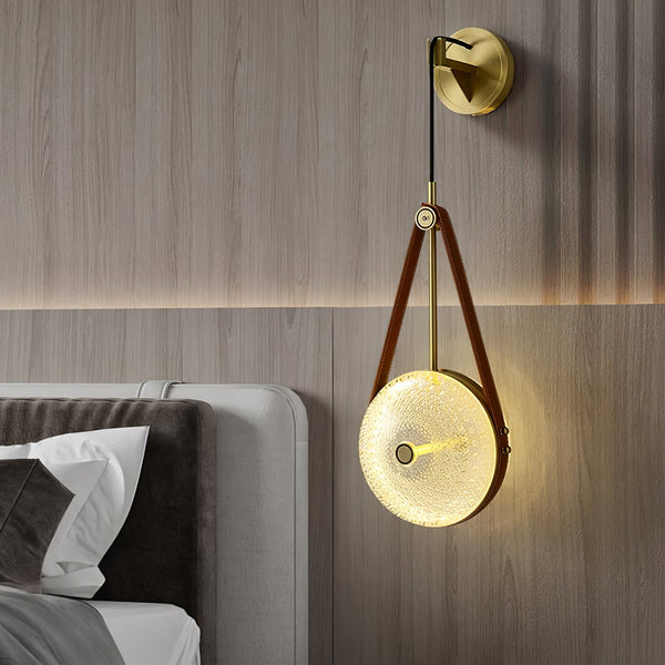 Copper bedroom bedside wall lamp