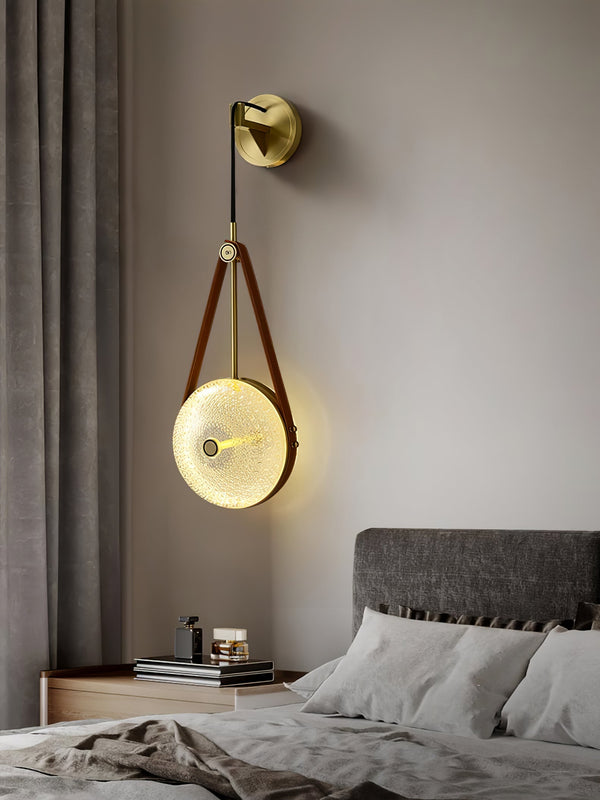 Copper bedroom bedside wall lamp