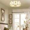 Copper bedroom semi-hanging ceiling lamp