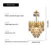 Vintage brass crystal chandelier