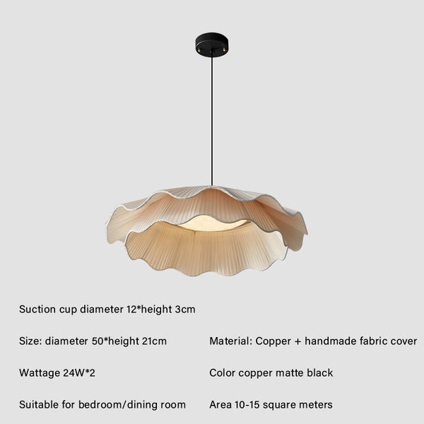 French fabric restaurant chandelier
