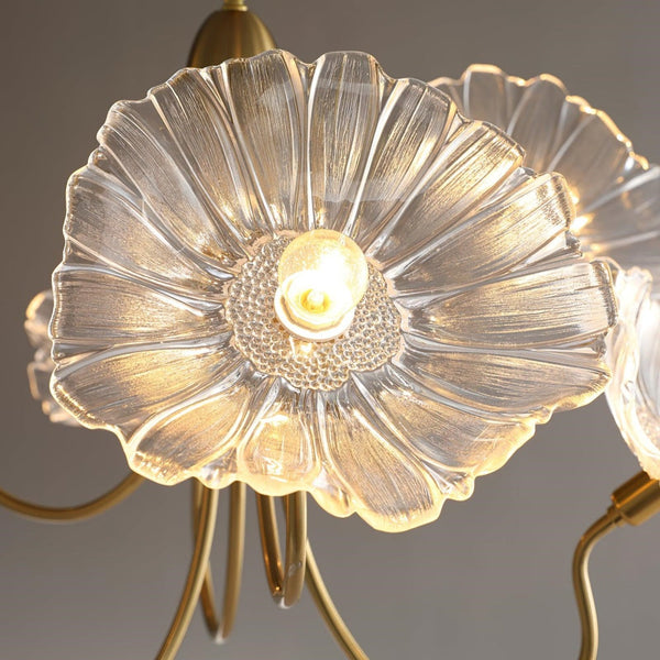 Lustre de jardin rétro en forme de feuille de lotus