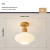 Deckenlampe aus Massivholz im cremefarbenen Stil