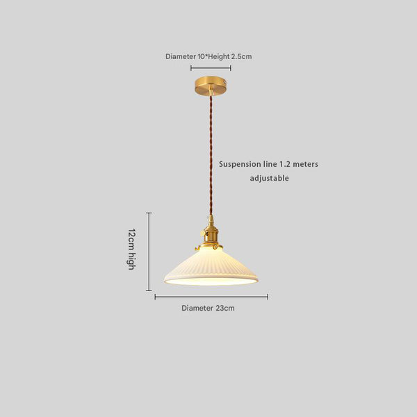 American retro bedroom bedside restaurant bar creative all-copper small chandelier