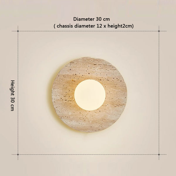 Yellow Travertine Bedroom Wall Lamp