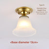 European style copper home decoration corridor entrance balcony small ceiling lamp