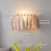 Nordic Feather Bedroom Bedside Wall Lamp