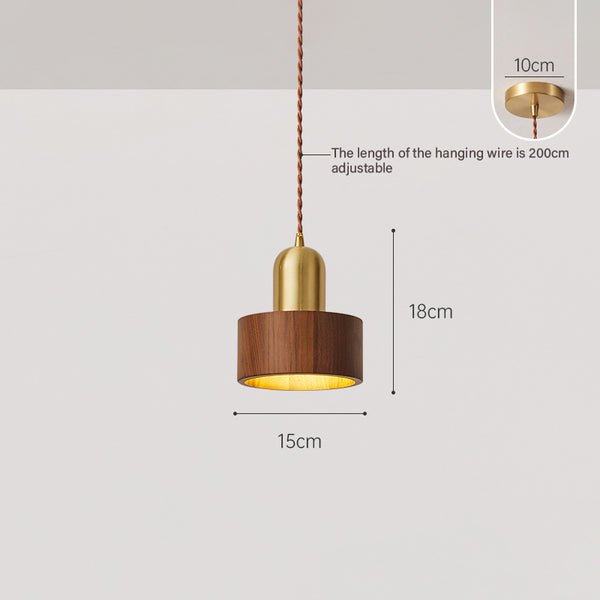 Solid wood all-copper small chandelier
