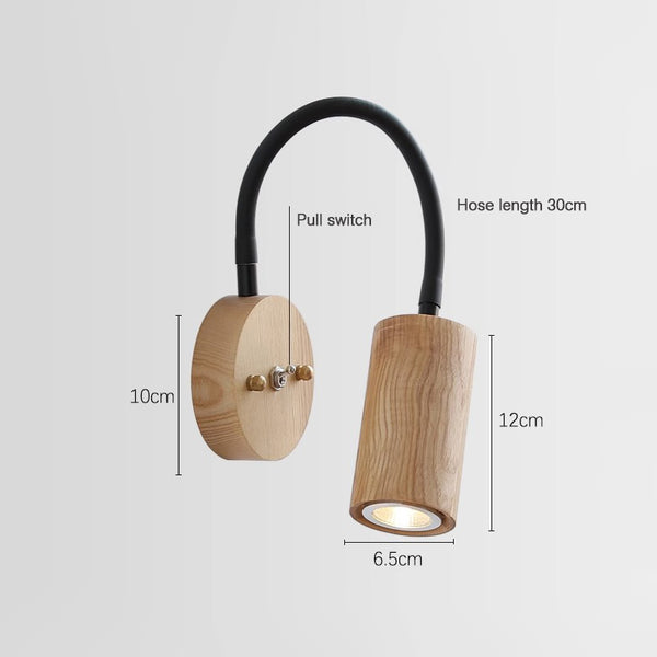 Lampe de chevet murale rotative rétro