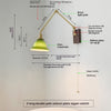 Nordic retro Japanese style long arm telescopic with switch bedroom bedside reading wall lamp