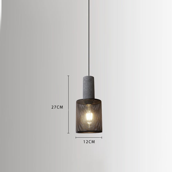 Lustre rétro à tête unique en ciment