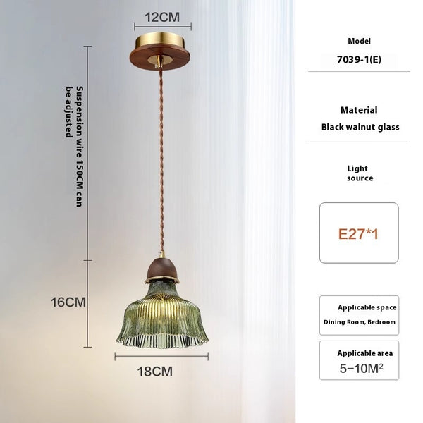 Lustre médiéval en verre de noyer