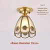 European style copper home decoration corridor entrance balcony small ceiling lamp