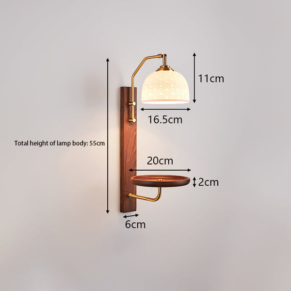 Vintage wabi-sabi cream style bedroom living room storage atmosphere wall lamp