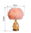 Feather & Glass Table Lamp