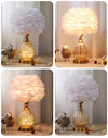 Feather & Glass Table Lamp