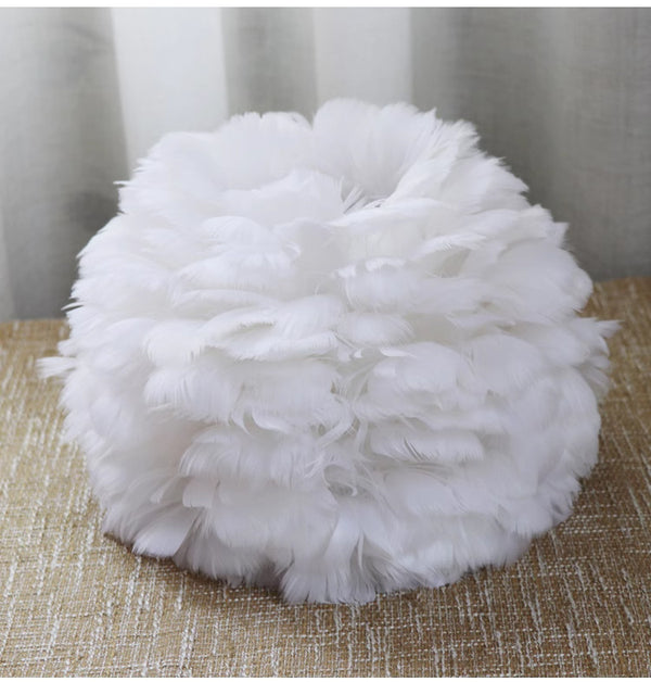 Feather & Glass Table Lamp