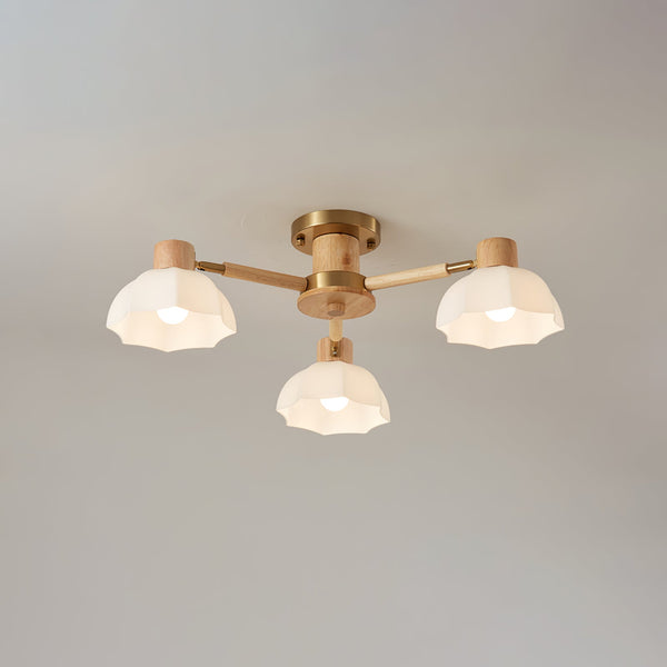 Japanese Nordic living room flower ceiling lamp