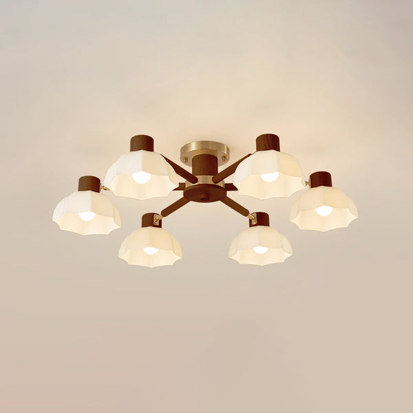 Japanese Nordic living room flower ceiling lamp
