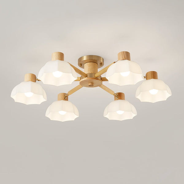 Japanese Nordic living room flower ceiling lamp