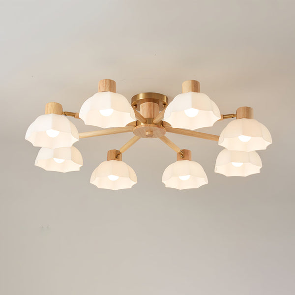 Japanese Nordic living room flower ceiling lamp
