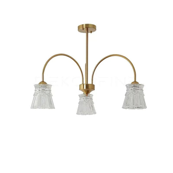 French retro living room glass chandelier