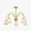 French retro living room glass chandelier