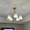 French retro living room glass chandelier