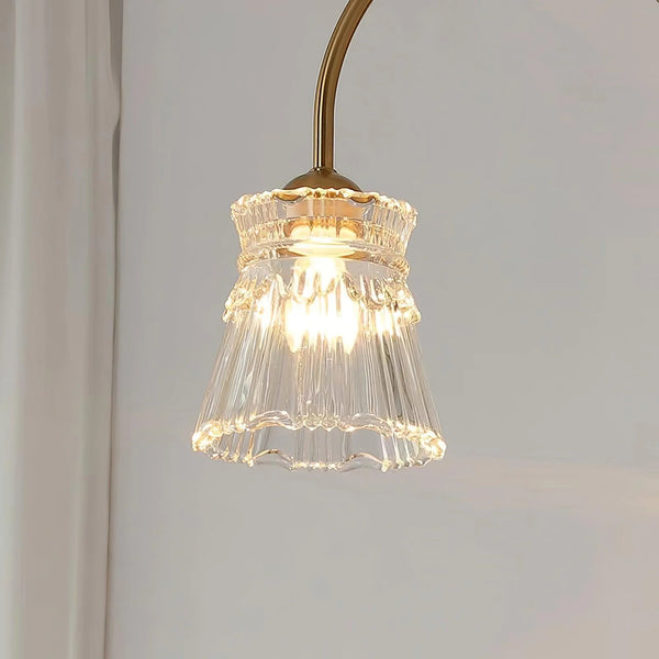 French retro living room glass chandelier