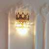 French style copper crystal wall lamp