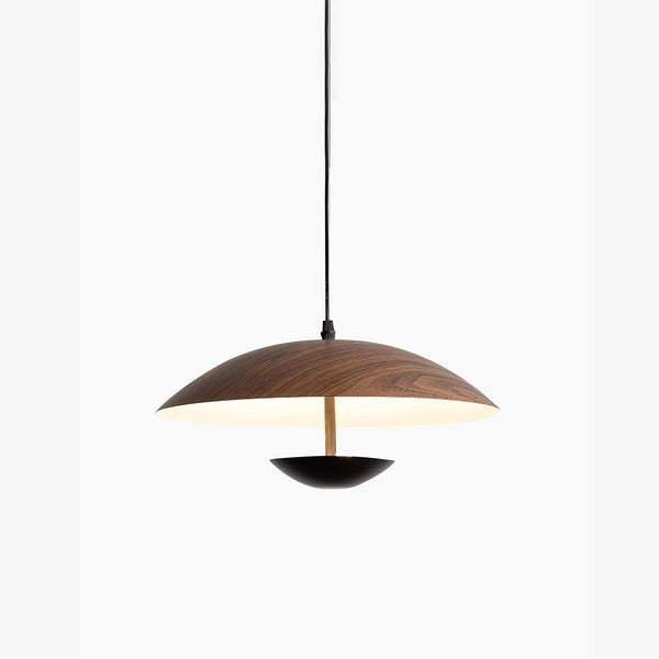 Frisbee Pendelleuchte, Holzmaserung Esszimmerlampe