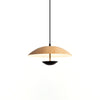Frisbee Pendelleuchte, Holzmaserung Esszimmerlampe