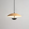 Frisbee Pendelleuchte, Holzmaserung Esszimmerlampe