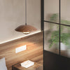 Frisbee Pendelleuchte, Holzmaserung Esszimmerlampe