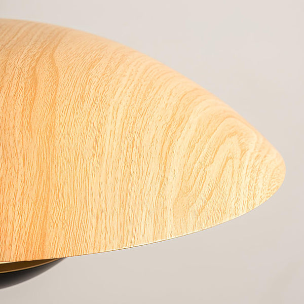 Frisbee Pendelleuchte, Holzmaserung Esszimmerlampe