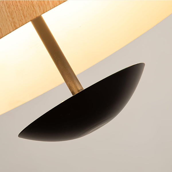 Frisbee Pendelleuchte, Holzmaserung Esszimmerlampe