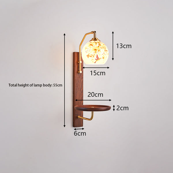 Vintage wabi-sabi cream style bedroom living room storage atmosphere wall lamp