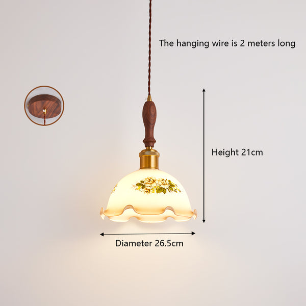 Wabi-sabi style bedroom bedside ceramic chandelier
