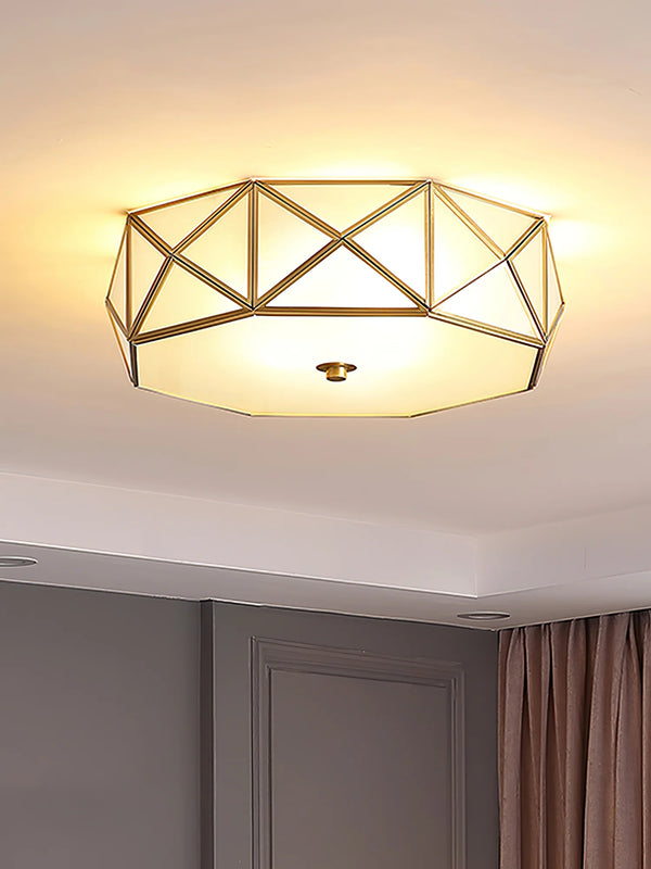 Geometric mosaic art bedroom ceiling lamp