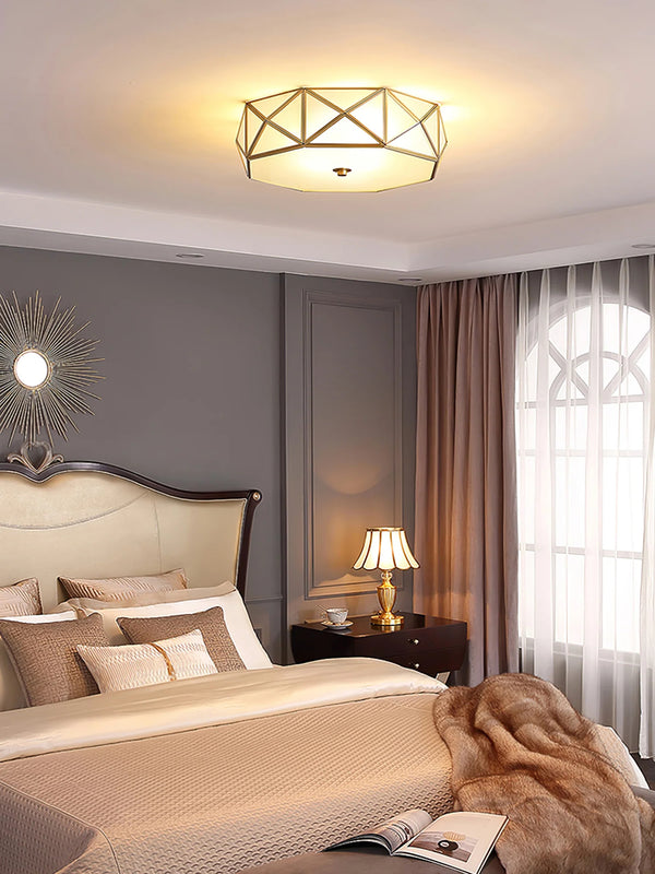 Geometric mosaic art bedroom ceiling lamp