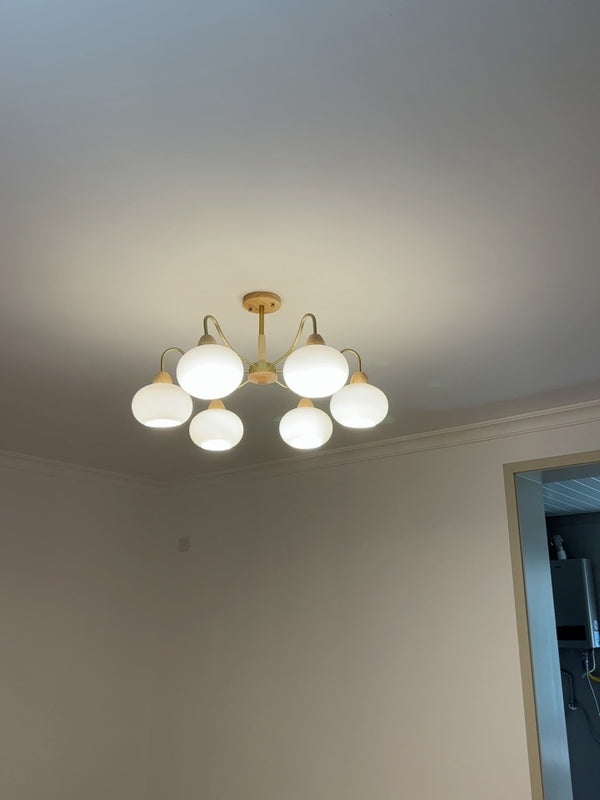 Kronleuchter aus Persimmonglas