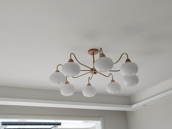 Kronleuchter aus Persimmonglas