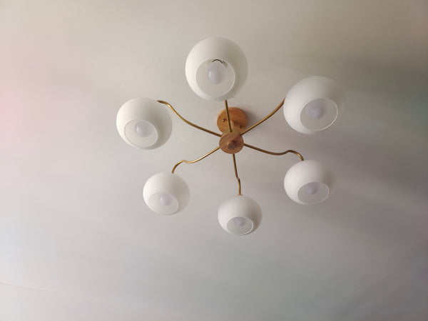Kronleuchter aus Persimmonglas