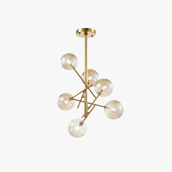 Lustre sphérique en verre