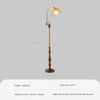 French vintage walnut floor lamp