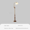 French vintage walnut floor lamp