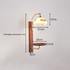 Vintage wabi-sabi cream style bedroom living room storage atmosphere wall lamp